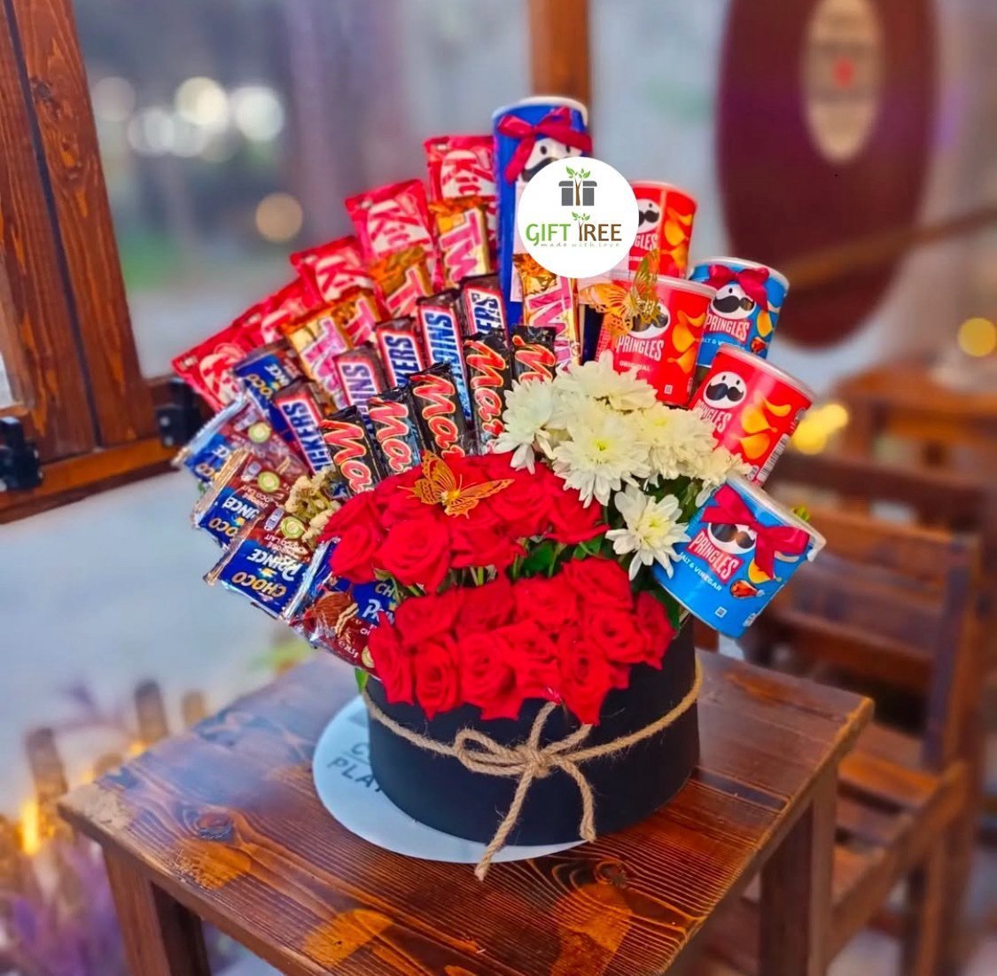Chocolates with Rose &amp; Pringless Box