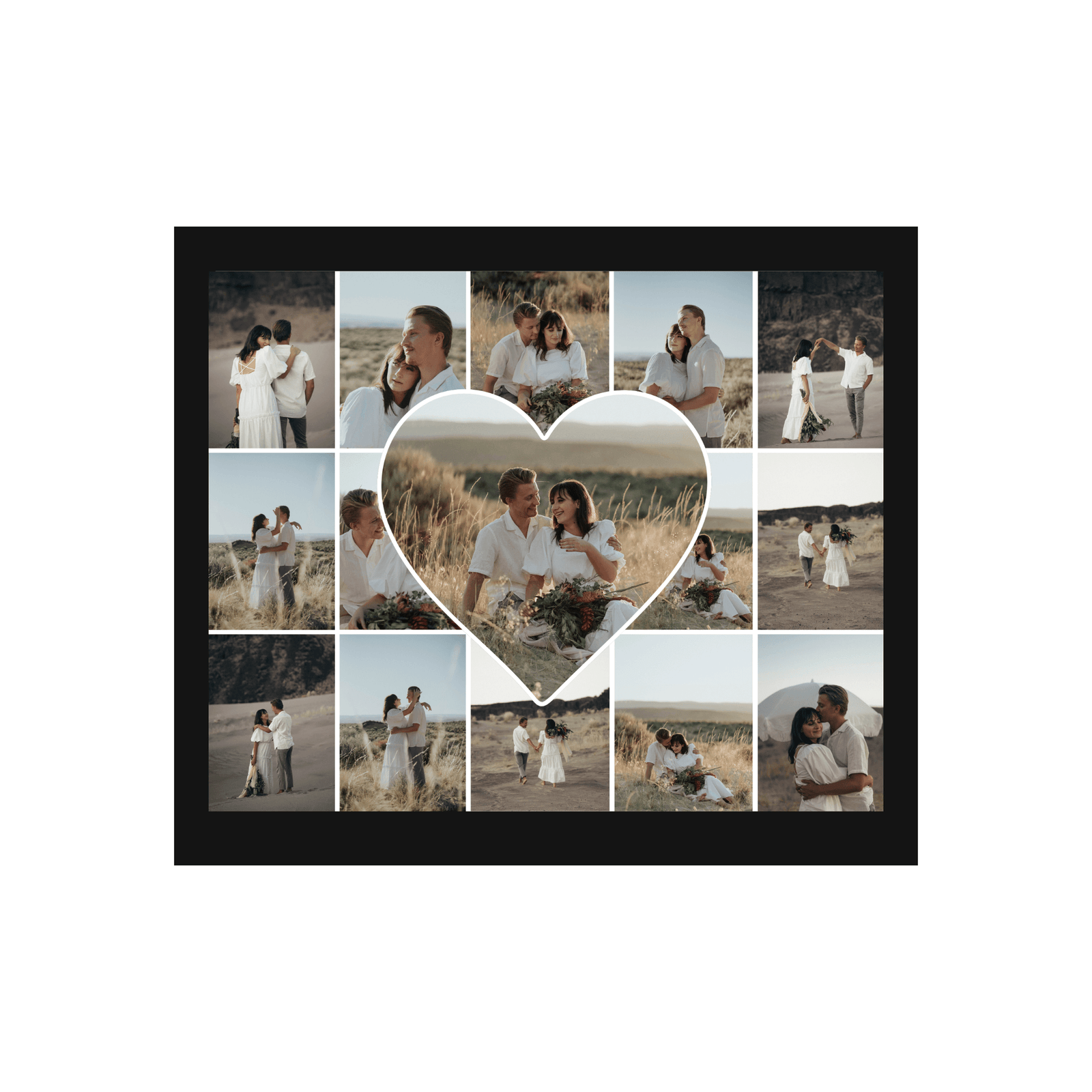 Custom Heart Shape Photo Collage Frame